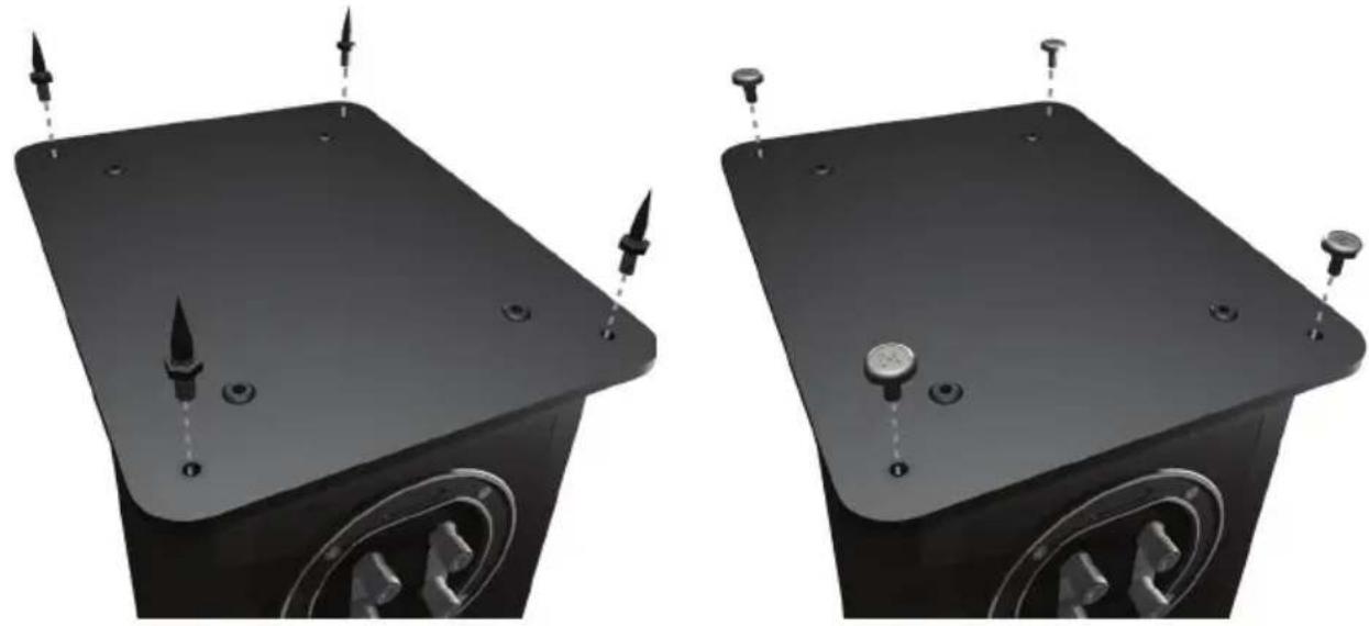 MONITOR AUDIO Bronze W10 - NOTA BENE: se si decide di non usare il basamento, la stabilità della cassa sarà minore. - 1