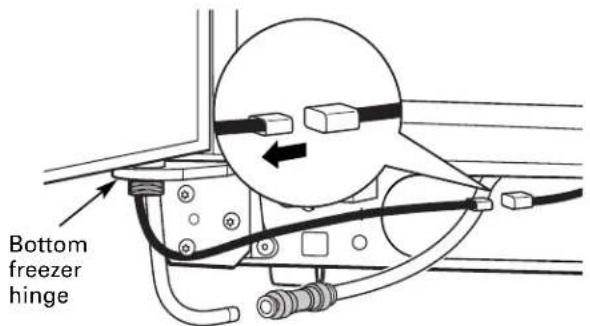 Bottom freezer hinge
