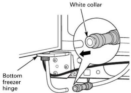 White collar Bottom freezer hinge