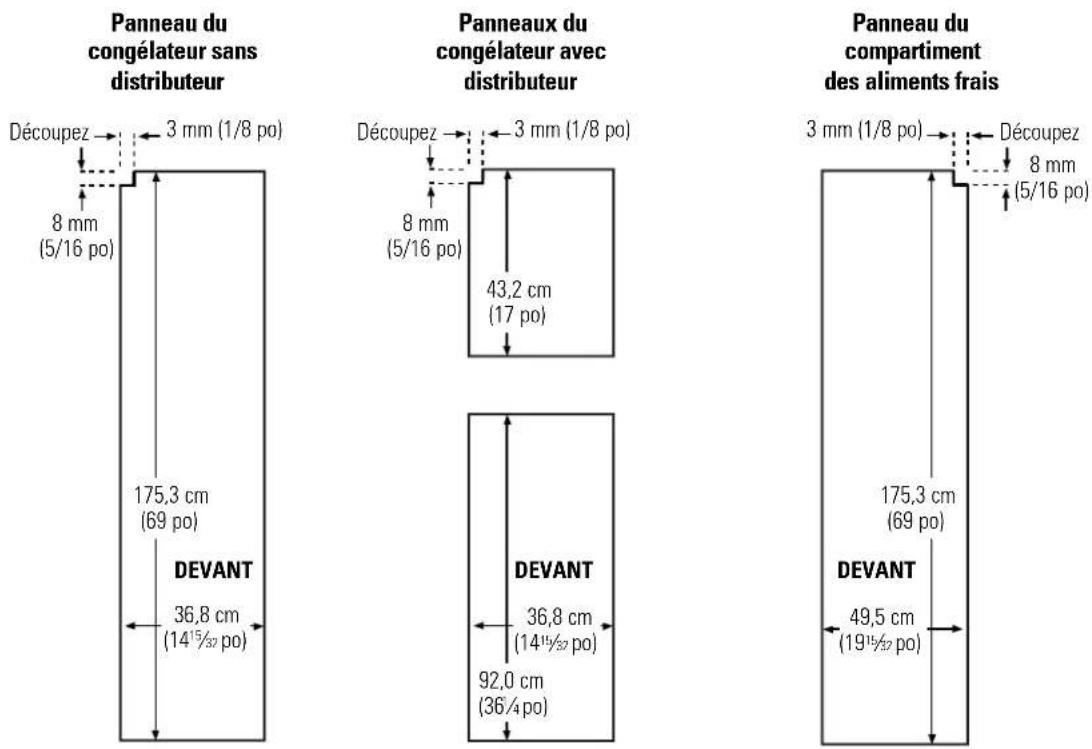 GE PSF26PGSBB - 25' Dimensions « CustomStyle™ » pour les panneaux de bois sur mesure - 1