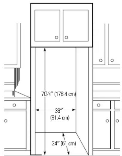 70/4" (178.4 cm) 36" (91.4 cm) 24" (61 cm)