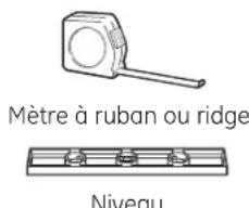 Mètre à ruban ou ridge Niveau