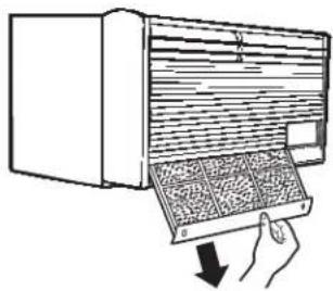 GE AJCM08ACG - Pour retirer le filtre à air, sur certaines modèles : - 1