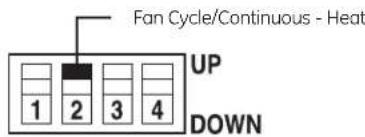 Fan Cycle/Continuous - Heat UP DOWN