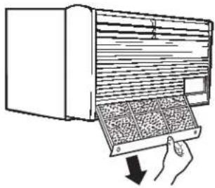 GE AJCM08ACG - To remove the air filter, on other models: - 1