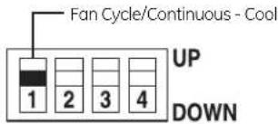 Fan Cycle/Continuous - Cool UP DOWN