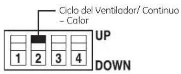 Ciclo del Ventilador/ Continuo - Color 1 2 3 4 UP DOWN