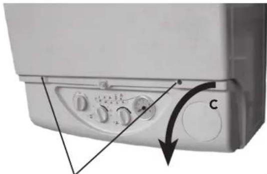 FERROLI Tempra 30 - To lower the control panel (fig. 29) - 1