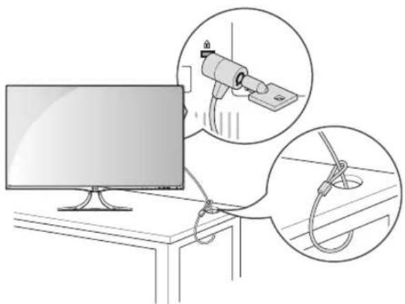 LG 27MT93S-PZ - Χρήση του συστήματος ασφαλείας Kensington - 1