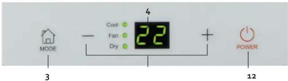 MODE 3 - Cool Fan Dry 4 + POWER 12