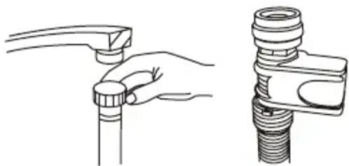 ECG EDF 6046 QXA++ - Connecting to the sink siphon - 1