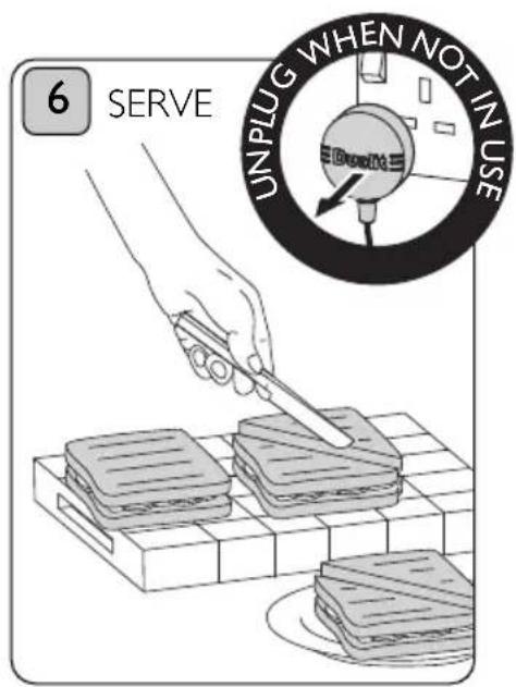 6 SERVE UNPLUG WHEN NOT IN USE