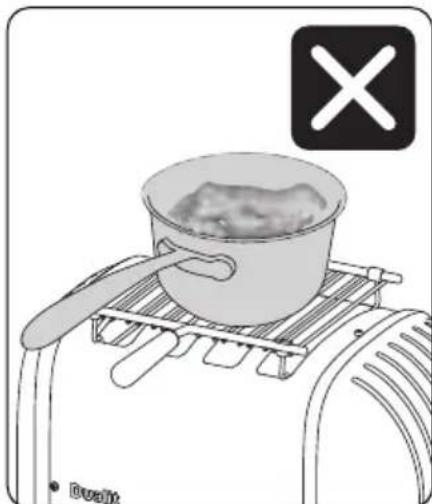 DUALIT Vario 4 - DO NOT PUT A PAN ON TOP OF THE WARMING RACK. - 1