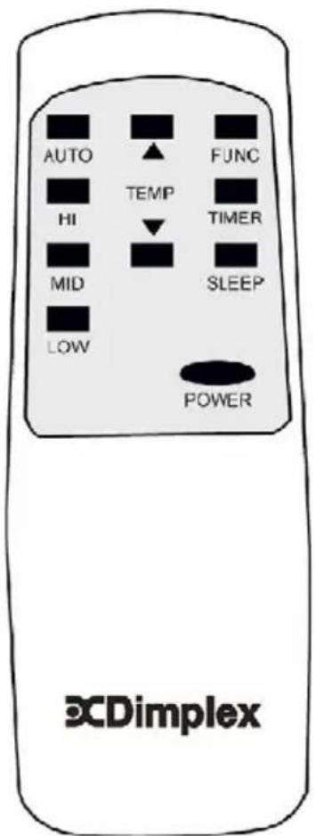 AUTO TEMP FUNC HI TIMER MID SLEEP LOW POWER DCDimplex