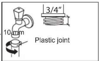 10 mm Plastic joint 3/4"