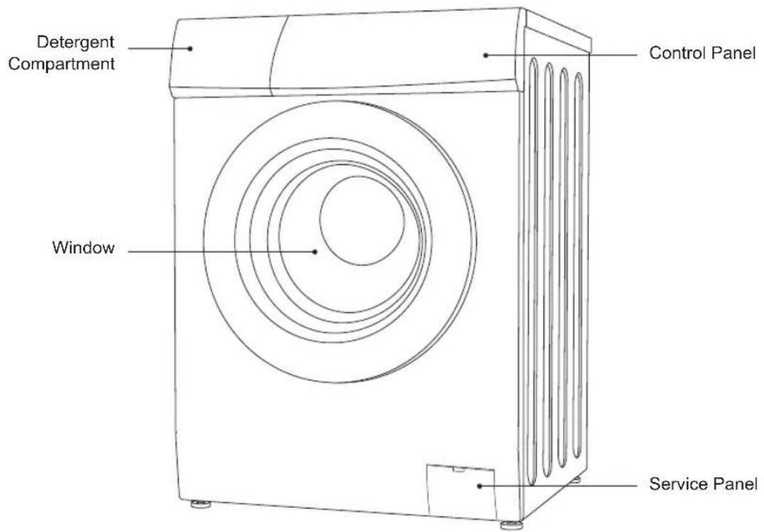Detergent Compartment Control Panel Window Service Panel