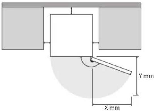 DELONGHI DNF60X17 - απαιτησεις υπαρξης ελευθερου χωρου - 1