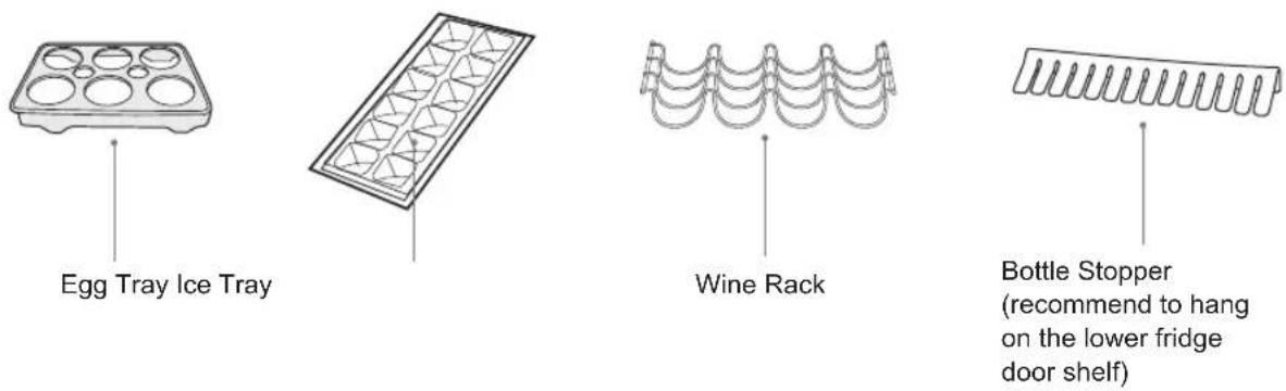 Egg Tray Ice Tray Wine Rack Bottle Stopper (recommend to hang on the lower fridge door shelf)