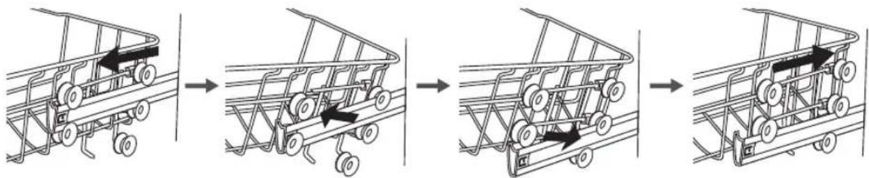 DELONGHI DDW45W17 - adjusting the upper basket - 1