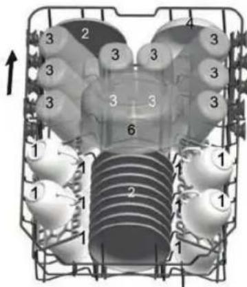 Technical diagram of a mechanical or electrical component with numbered parts and directional arrow indicating flow or movement.