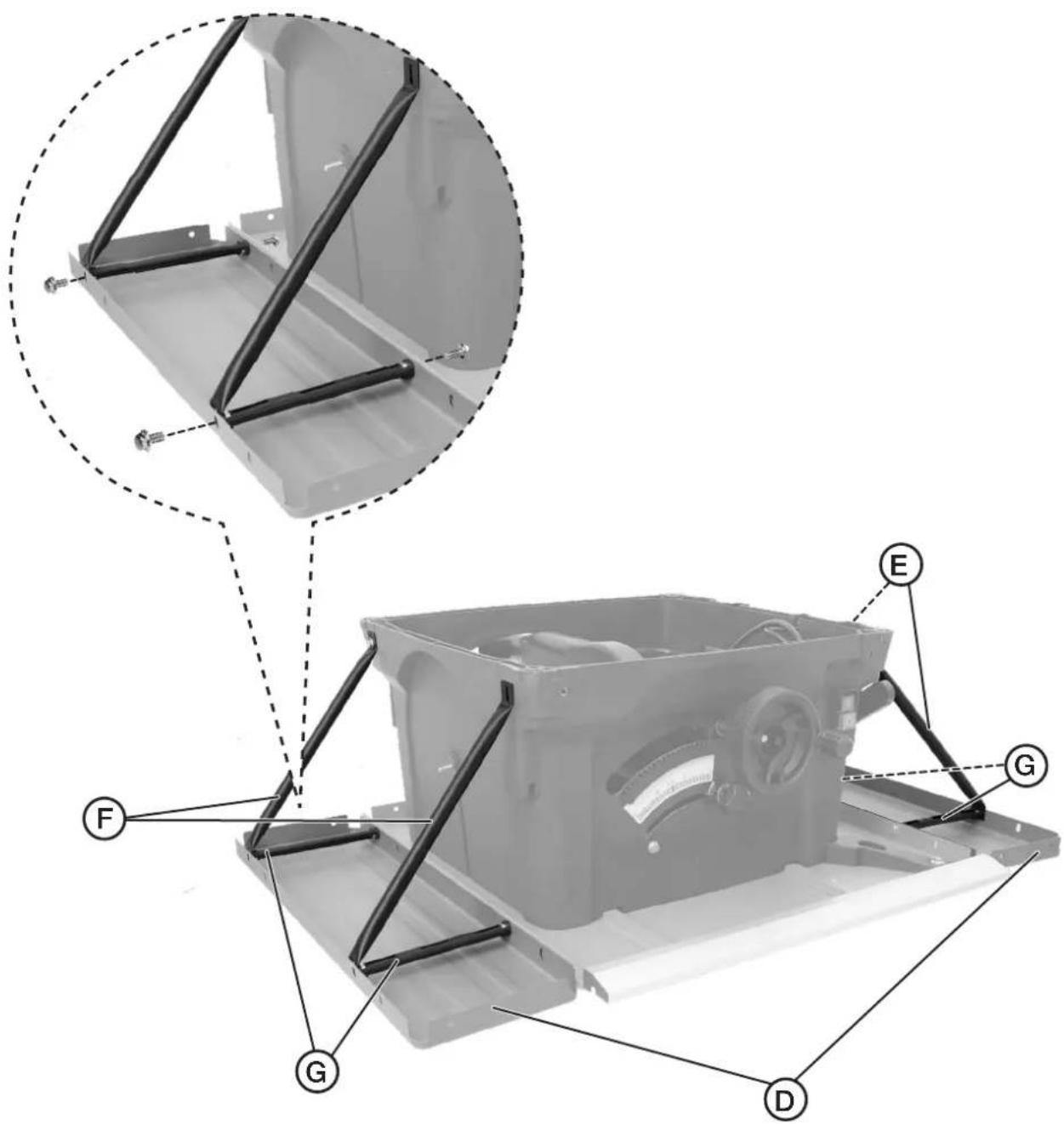 Cocraft M1H-ZP2-4-250 - Assembly / Montering / Asennus / Montage Table extension, both sides / Bordsbreddning, båda sidor Bordutvidelse til begge sider / Pöydän levike molemmille puolille Tischverbreiterung, beide Seiten - 1