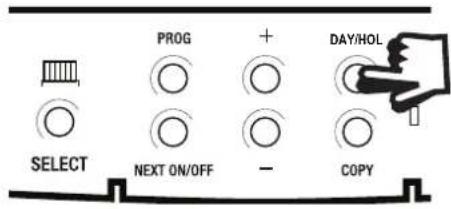 PROG + DAY/HOL SELECT NEXT ON/OFF - COPY
