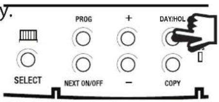 PROG + DAY/HOL SELECT NEXT ON/OFF - COPY