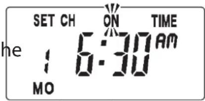 SET CH ON TIME he 1 6:30 AM MO