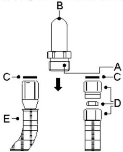 Campomatic CW6GGBTX - Connection with steel hose: - 1