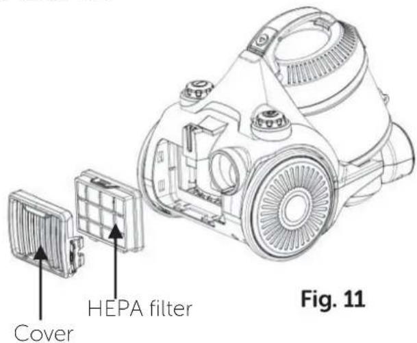 Cover HEPA filter Fig. 11