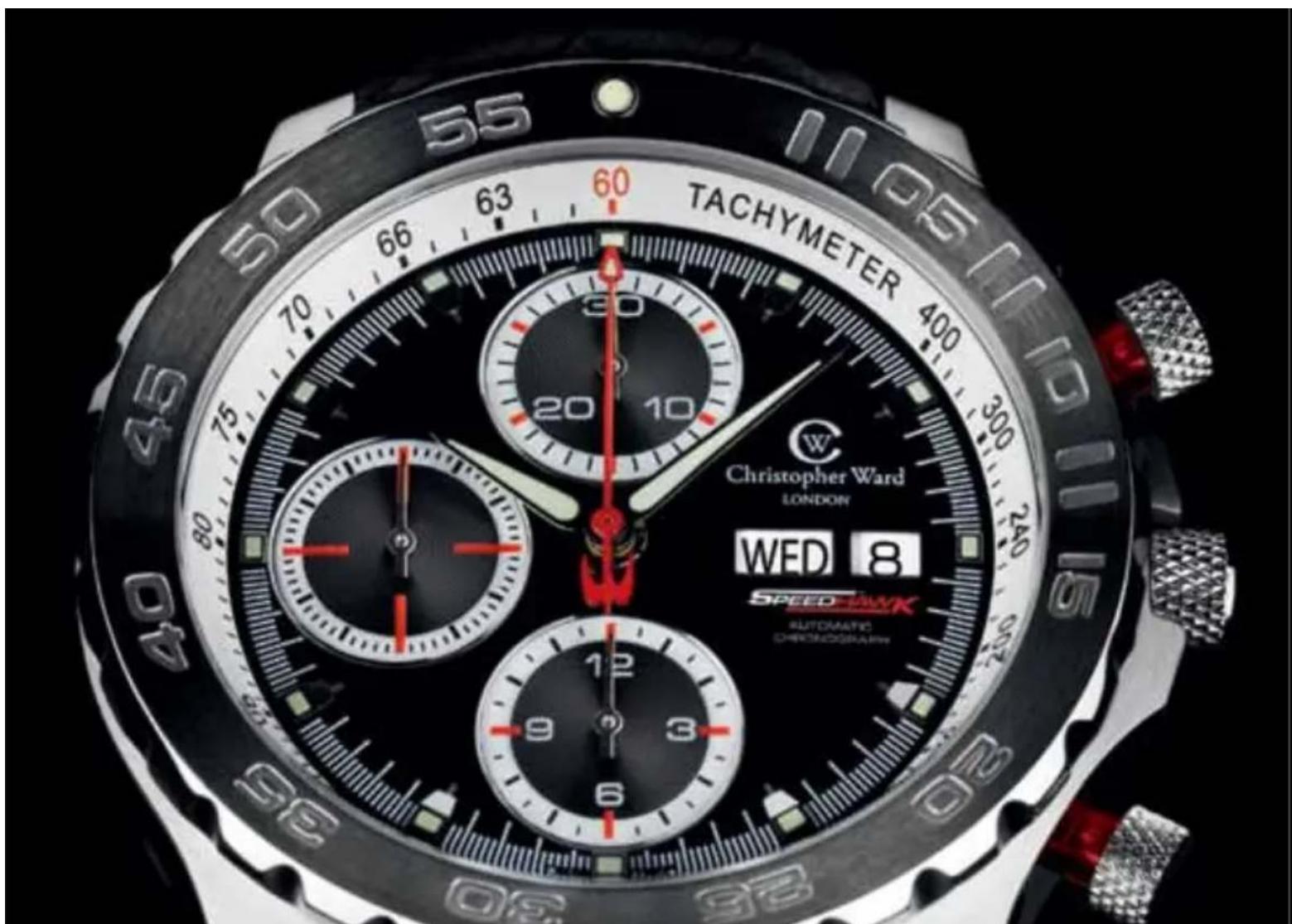 TACHYMETER 400 11.05/11.16 Christopher Ward LONDON WED 8 SPEED-WAWK AUTOMATIC CHRONOGRAVIM