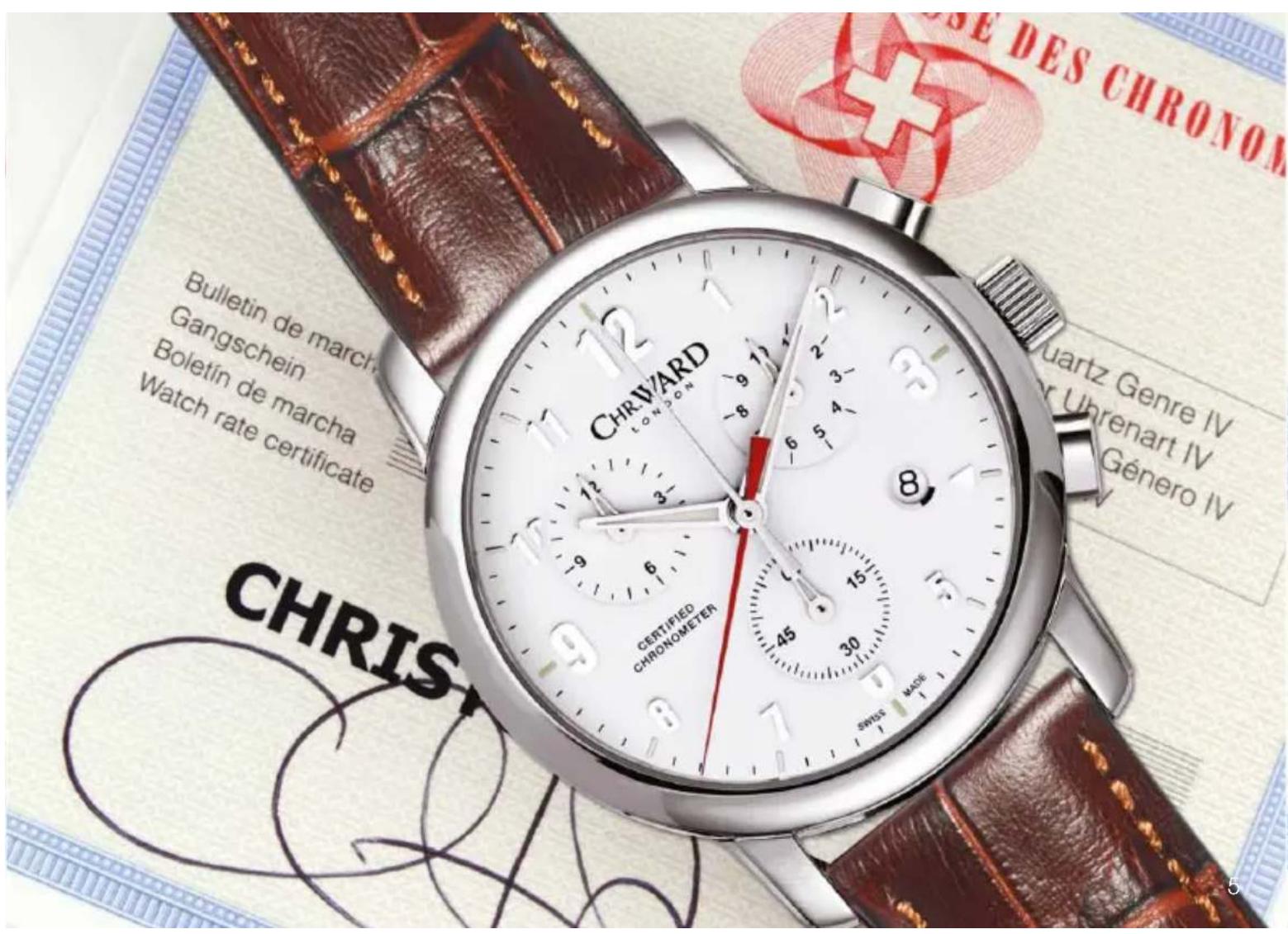 Bulletin de marcha Gangschein Boletín de marcha Watch rate certificate CHRIVARD CHRWARD CERTIFIED CHRONOMETER SWISS MADE CHRIST MARTZ Genre IV Uhrenart IV Género IV