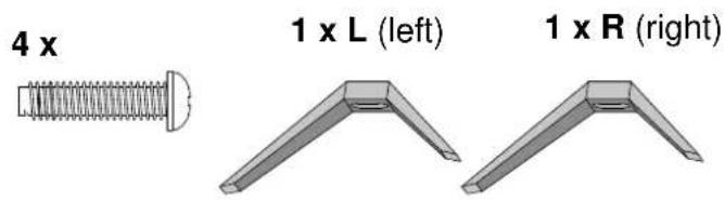 4 x 1 x L (left) 1 x R (right)