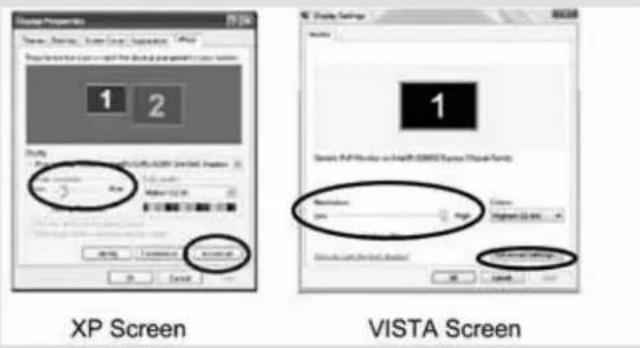 XP Screen VISTA Screen