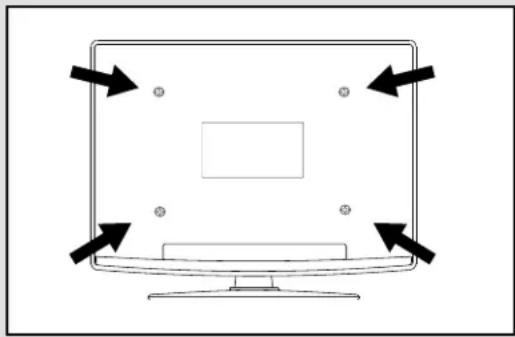 Diagram of a computer monitor with directional arrows indicating orientation (no text or symbols)
