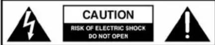 CAUTION RISK OF ELECTRIC SHOCK DO NOT OPEN