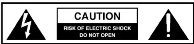CAUTION RISK OF ELECTRIC SHOCK DO NOT OPEN