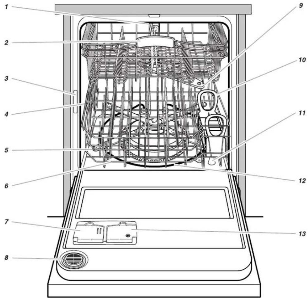KITCHENAID KUDI01TJBL1 - PIÈCES ET CARACTÉRISTIQUES - 1