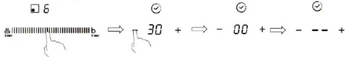 CANDY CIES642MCTT - Programación del temporizador para apagar una zo de cocción - 2