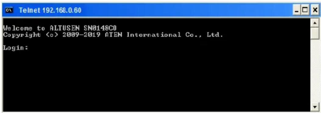 Welcome to ALTUSEN SN0148C0 Copyright 2009-2019 ATEN International Co., Ltd. Login: