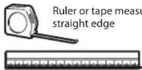 Ruler or tape measure straight edge