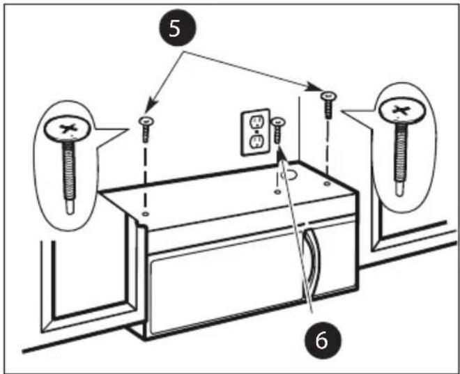 Diagram showing a mechanical setup with labeled components including screwdrivers, a switch, and a panel, likely illustrating a mounting or installation procedure.