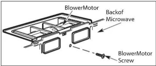 BlowerMotor Backof Microwave BlowerMotor Screw