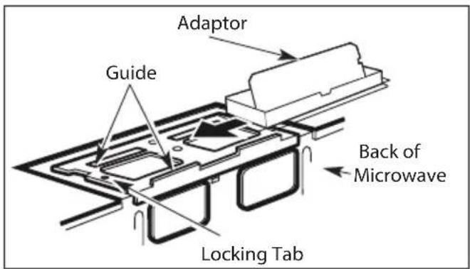 Adaptor Guide Back of Microwave Locking Tab