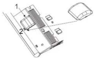Technical diagram showing a vehicle chassis with labeled components and directional arrows indicating movement or assembly.