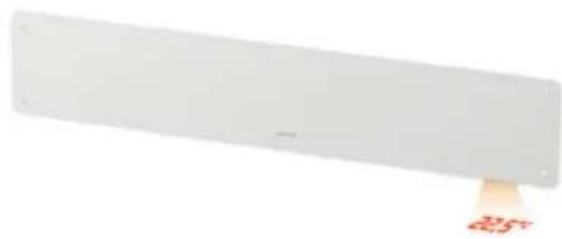 White rectangular object with a small red mark at the bottom right corner (no visible text or symbols)