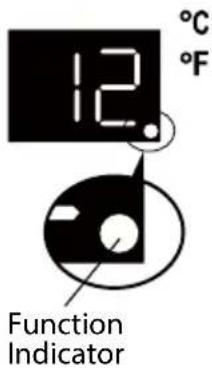 12.0 °C °F Function Indicator