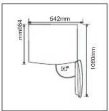 542mm mm84 1060mm 90°