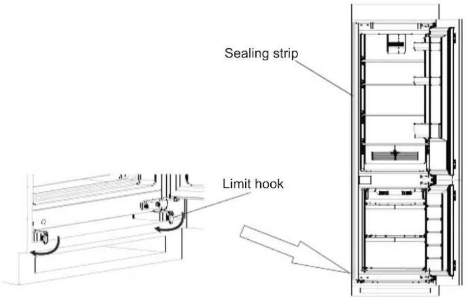 Sealing strip Limit hook