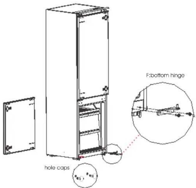 hole caps F:bottom hinge